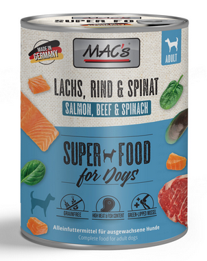 MAC's Dog Lachs, Rind & Spinat 800g