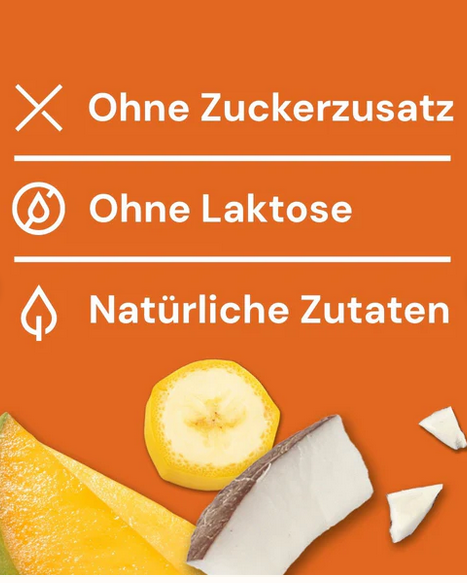 Banane,Kokos-Joghurt und Mango