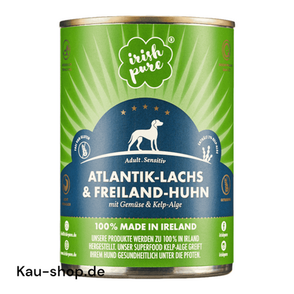 Saumon de l'Atlantique irlandais &amp; poulet fermier légumes &amp; algues varech